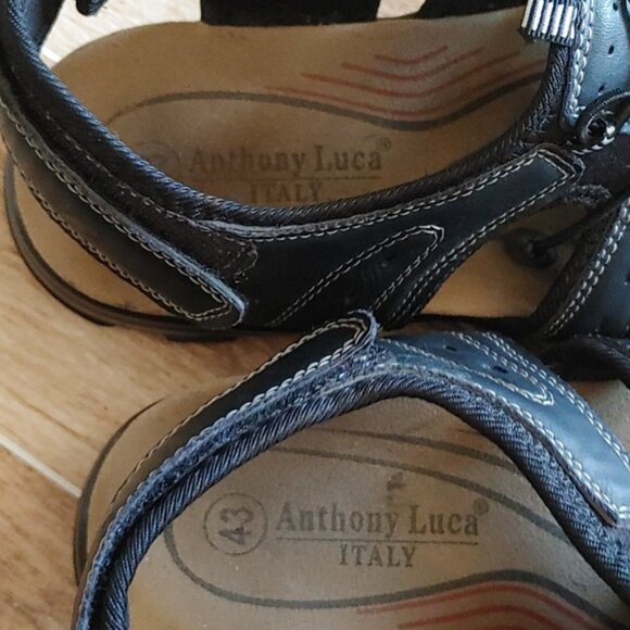 Anthony Luca Italy men size 43 black velcro breathable shoes EUC hiking - Picture 8 of 11